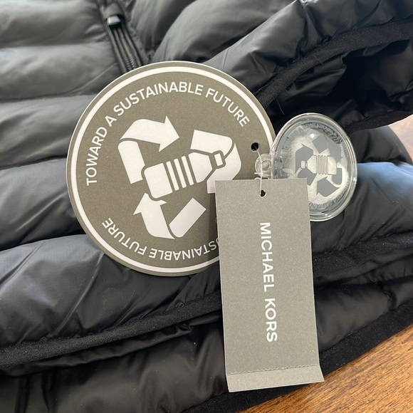 NEW MK MICHAEL KORS MENS black Rialto Quilted Nylon Puffer insulated jacket XL - Picture 13 of 16